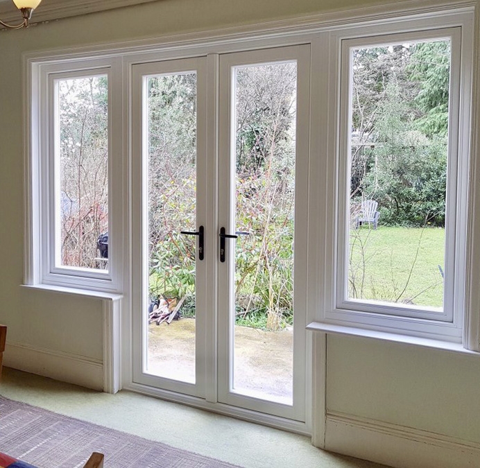 uPVC back door looking onto garden