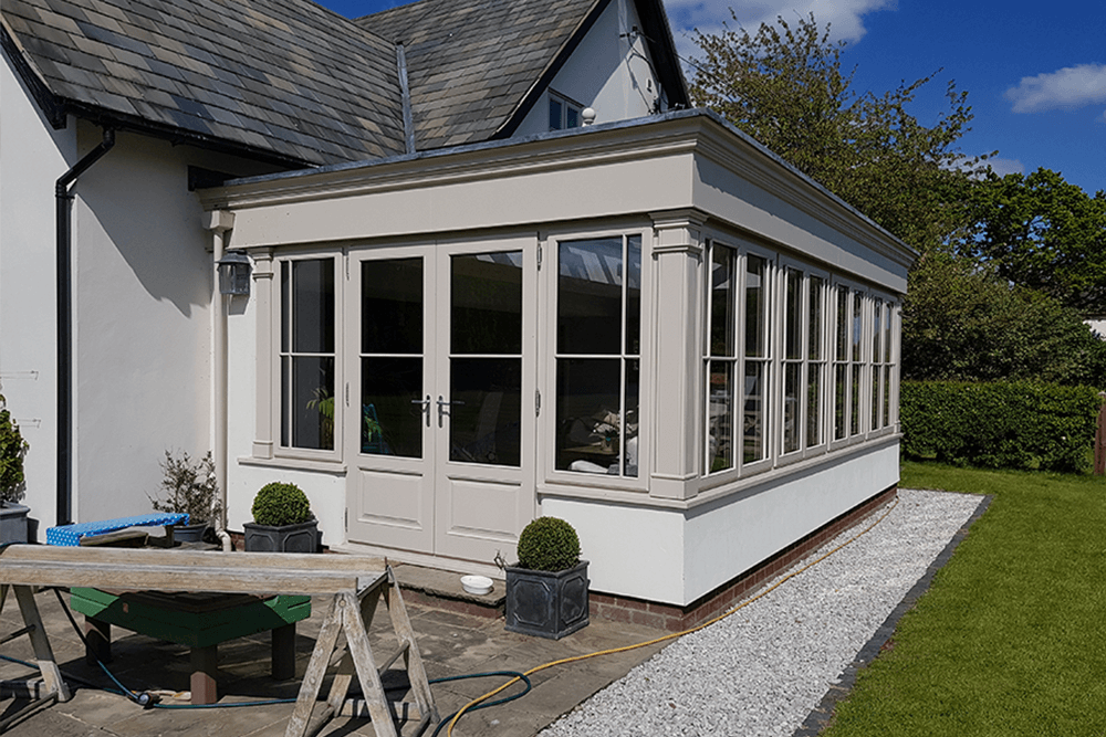 a white orangery.