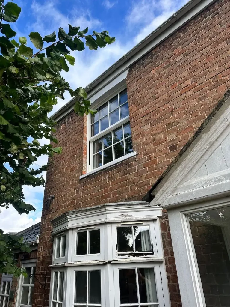 white sliding sash window