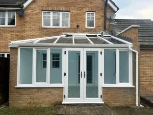white upvc conservatory