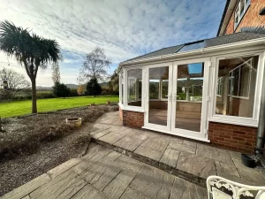 upvc white conservatory french doors