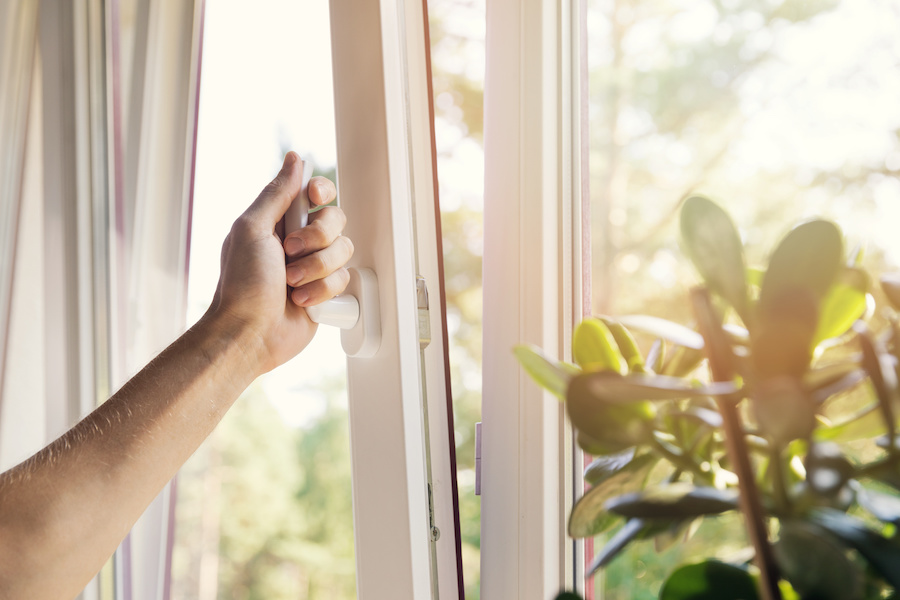 opening upvc window